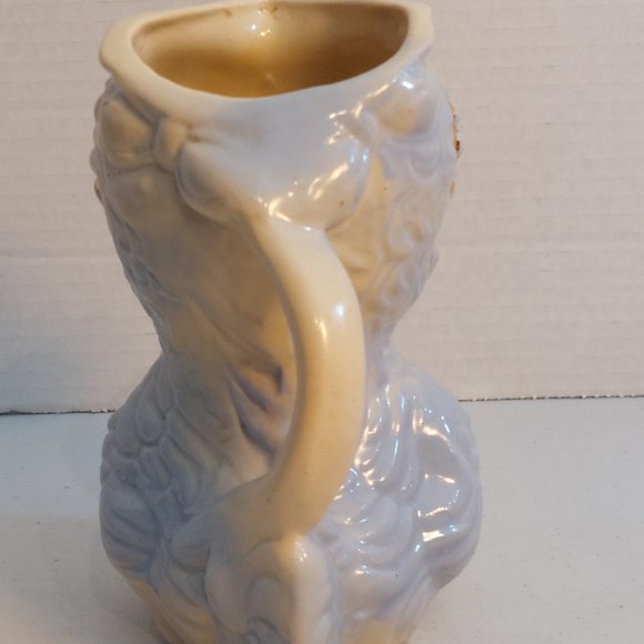 Vtg 1940 Shawnee Pottery Chick/Bird Gold Trim Blue Creamer - Picture 4 of 5